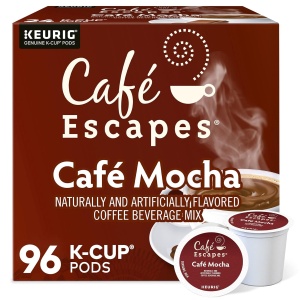Cafe Escapes Cafe Mocha, Single-Serve K-Cup Pods